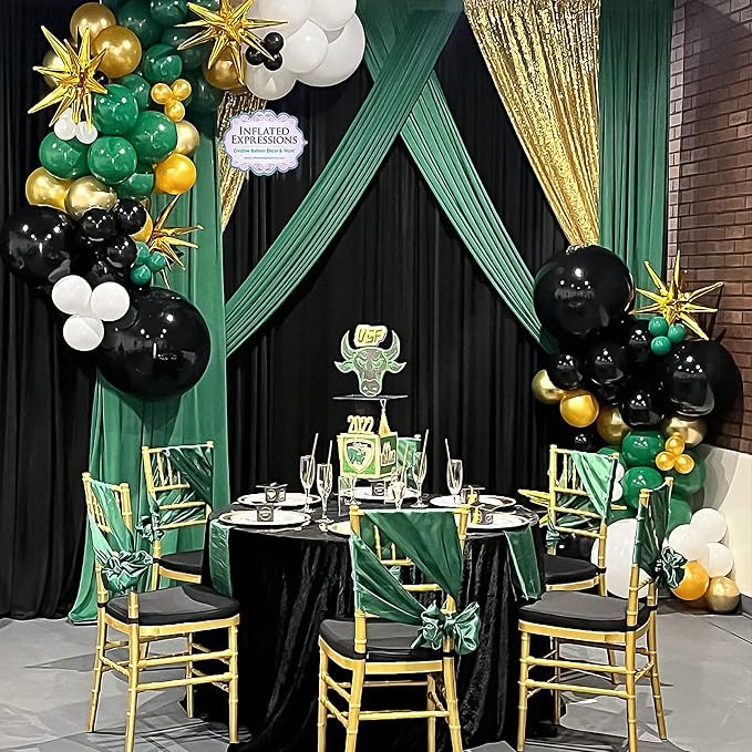 RUBFAC Dark Green Balloons Different Size Balloon Arch Kit 129pcs | Emerald - Image 7