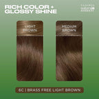 Clairol Natural Instincts Demi-Permanent Hair Dye, 6C Light Brown Hair Color, Pack of 1
