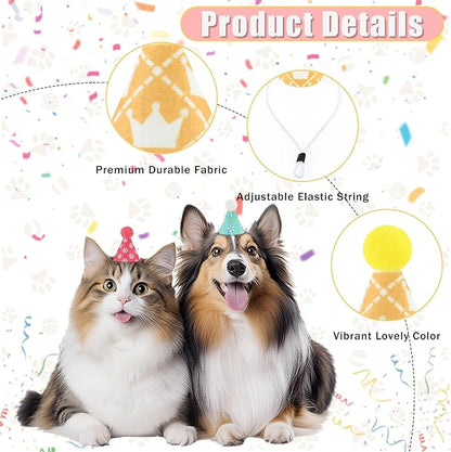CANREVEL Mini Party Hats for Stuffed Animals Headwear, Birthday Hats - Image 5