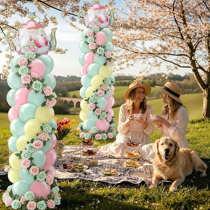 Kasyat 2 Set Tea Party Decorations Balloon Column - Image 6