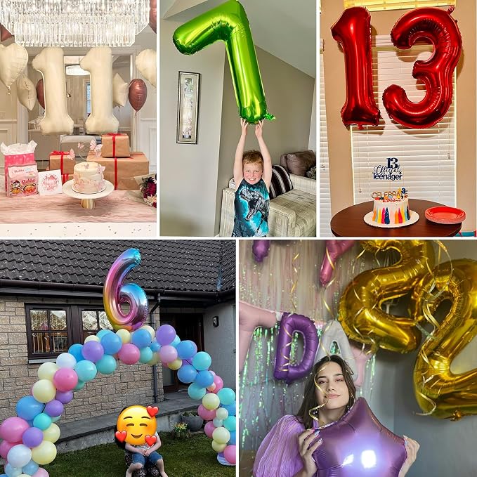 40 Inch Gold Number 4 Balloon, 4th Birthday Decoration Boys Girls | Large Self - Image 7