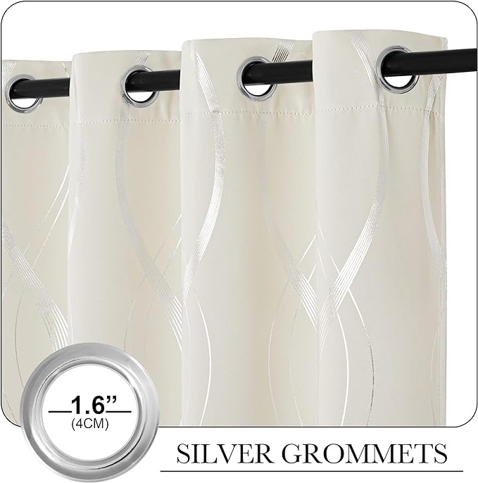 NICETOWN Bedroom Curtains Small Blackout Panels, 42 by 54 Inch, Window - Image 3