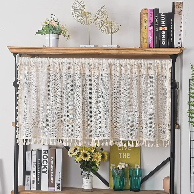 Sutuo Home Beige Boho Lace Short Curtain by SutuoHome
