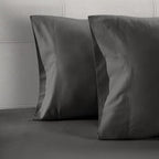 Lane Linen 100% Organic Cotton Pillow Cases King Size (20"x36") - King Size Pillow Cases Set of 2 - Pure Organic Cotton Pillowcases - King Pillow Cases Set of 2 - Charcoal Black Pillow Cases Set of 2