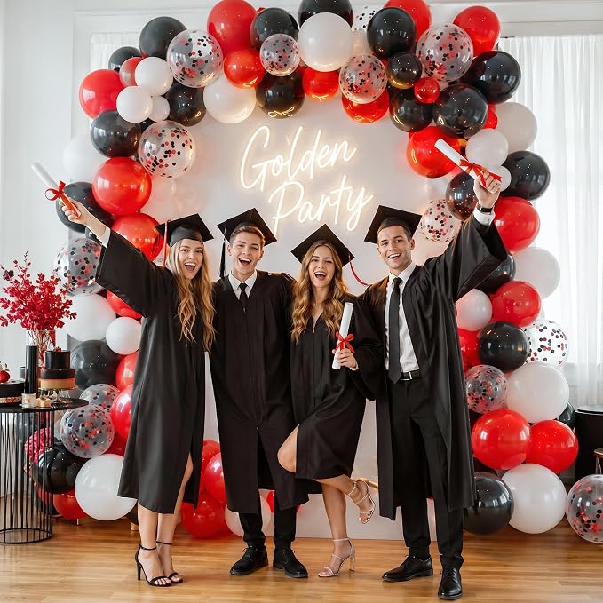 Black White Red Balloons, Baby Shower, Anniversary, Graduation, Wedding Party - Image 7