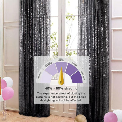 ShinyBeauty PHOTOBOOTH Background Best Choice-4FTx7FT-Black-Sequin backdrops - Image 4