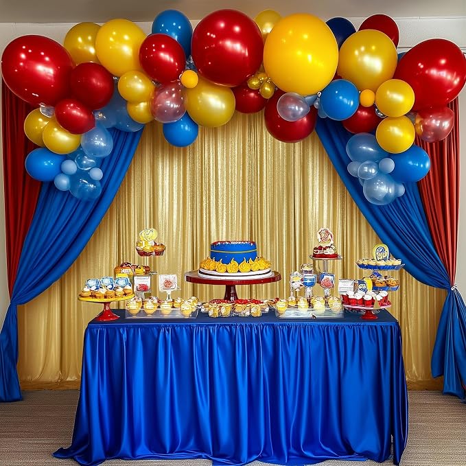 10ftx10ft Thick Gold Glitter Backdrop Curtain Panels - Image 8