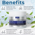 Anti Dandruff Scalp Scrub for Men and Women | Hair Treatment with Tea Tree Oil & DHT Blockers | Removes Dandruff, Soothes Itchy Scalp and Boosts Hair Growth | Enriched with Mineral Complex