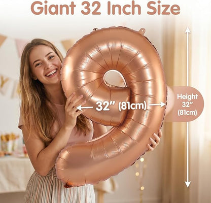 YPSelected 32 Inch Large Foil Helium Number Balloon Birthday Wedding Party 0-9 - Image 4