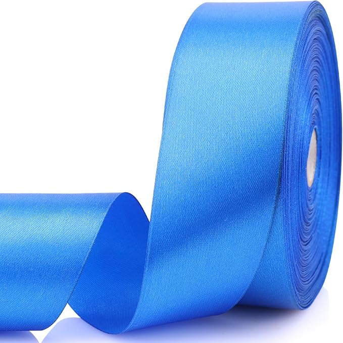 1-1/2 Inch 60 Yards Royal Blue Solid Satin Ribbon by Unknown