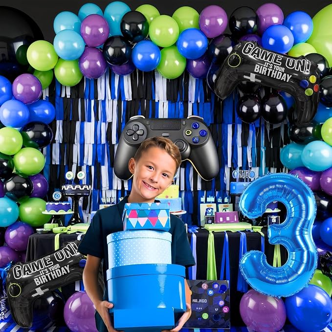 3th Birthday Video Game Balloons Arch, 3th Game Party Balloons Garland Kit 3th - Image 5