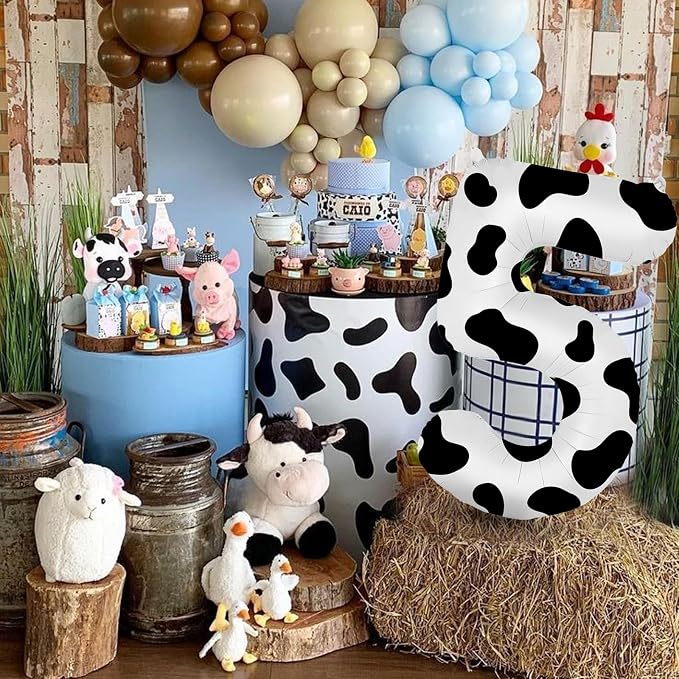 40 Inch Cow Print Balloon, Number 5 balloons Cow Balloons - Image 7