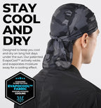 Cooling Helmet Liners - Do Rag Skull Caps for Men - Cooling Head Wraps, Hard Hat Liner - Motorcycle Pirate Bandana