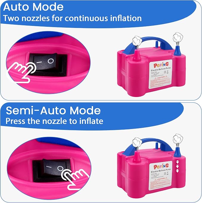 PCFING Balloon Pump Electric, Portable Balloons Inflator Blower Machine - Image 4