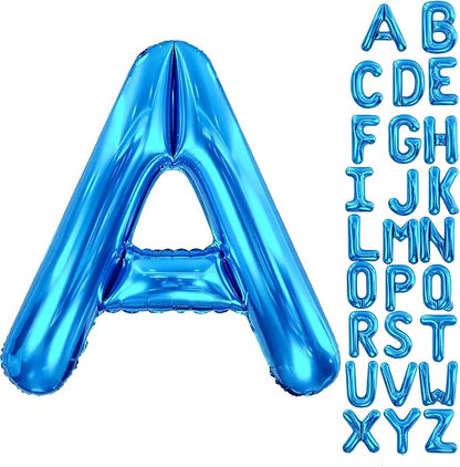 Letter A Balloon 40 Inch Blue, Giant Alphabet Foil Balloon, Big Mylar Party by Aeniaza