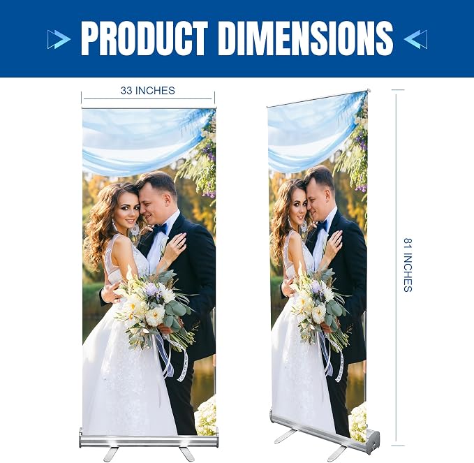 Custom Retractable Banner with Aluminum Frame, Personalized Roll Up Banner - Image 2