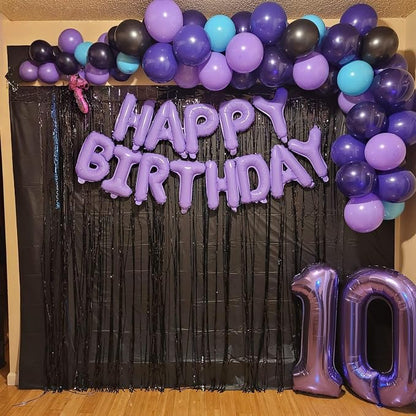 60th Birthday Balloons Purple for Women, 40 Inch Giant Mylar Foil Number 60 - Image 3