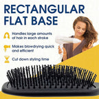 Giorgio Detangling Paddle Brush - Large Air Cushion Paddle Brush with Ball Tip Tourmaline Bristles - Anti Static Hair Care Tool for Men and Women, Wet or Dry - Black