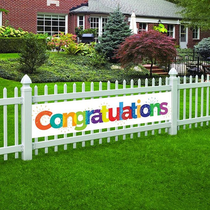 Colorful Congratulations Large Banner Wedding, Anniversary, Graduation - Image 4