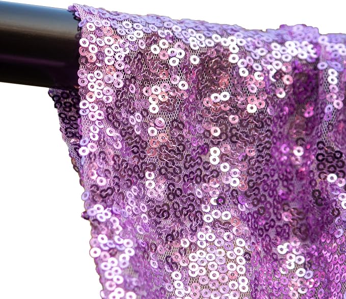JYFLZQ Lavender Sequin Backdrop Curtains 2ft x 8ft 4 Panel Glitter Photo Booth - Image 4