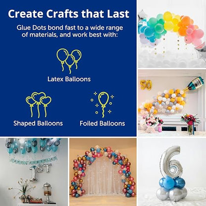 Glue Dots, Balloon Dots, Double-Sided, 300 Dots, DIY Balloon Arch Decoration - Image 2