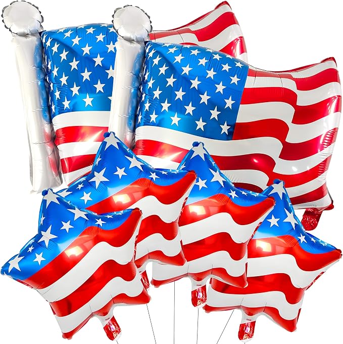 6PCS Patriotic Balloon Set by HTangparty