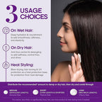 NUTRAHARMONY Hydrating Hair Serum – Keratin Hair Treatment for Dry, Frizzy, Damaged Hair – Biotin, Castor & Rosemary Oils – Anti‑Frizz, Heat Protectant & Split Ends Repair for Smooth, Shiny Hair, 5oz