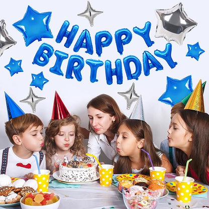 CANREVEL Happy Birthday Banner Decorations + 8Pcs Star Balloons, - Image 4