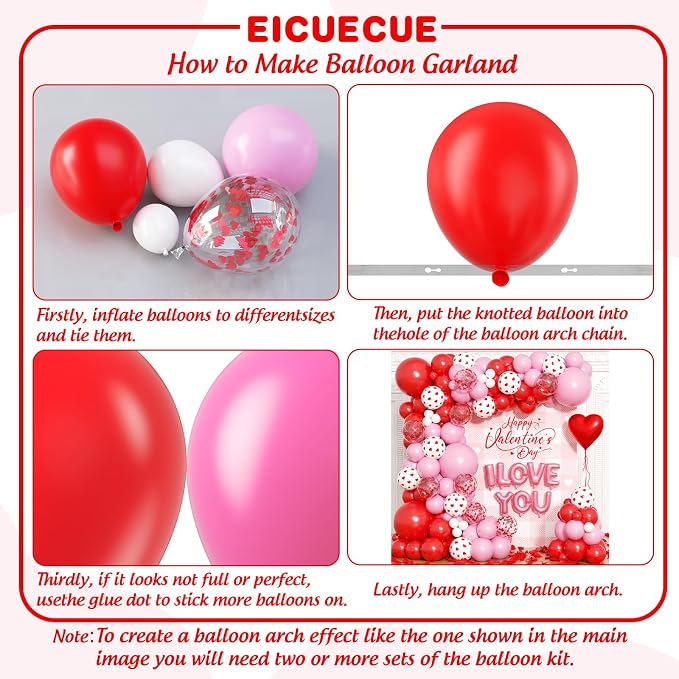 Valentines Day Balloons Garland Arch Kit - Image 3