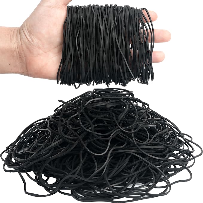 Rubber Bands for Balloon Arches 300pcs Black 4.8inch Large Elastic Bands | by HAIDIBAO