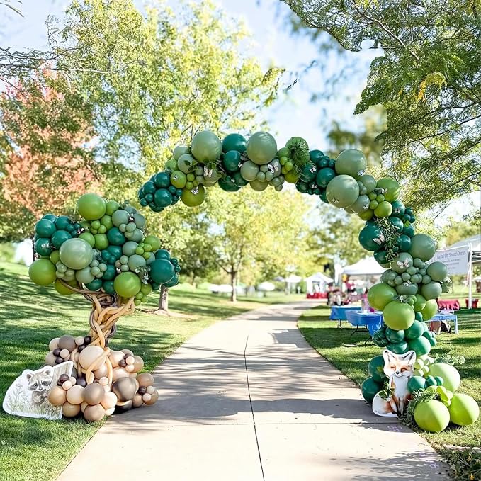 Dark Green Balloons Garland Arch Kit, Anniversary - Image 5