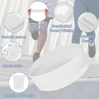 3Pcs Non Slip Headbands Soft Elastic White Head Band for Women Men Stretchy Sweat Wide Headband for Yoga Workout Sports Trendy Hair Accessories