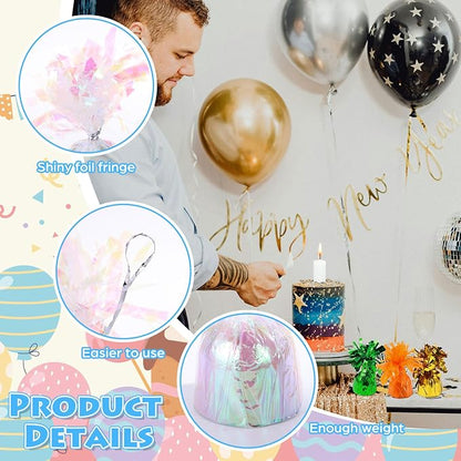 2 Pcs Balloon Weights White Metallic Anchor Balloon Holder - Image 3