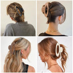 4PCS Hair Claw Clips Large Oval Hair Clips for Women Strong Hold Non Slip Jaw Clips for Thick Thin Hair