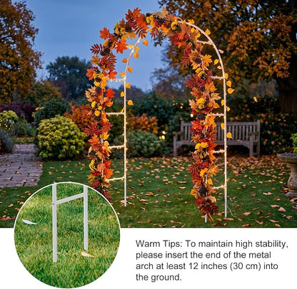 RUBFAC 7.8ft Garden Arbor, Metal Arch Frame - Image 4