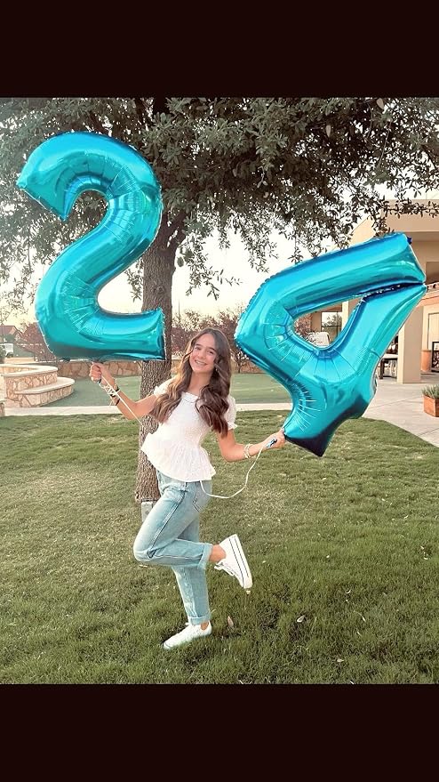 Blue Number 4 Balloon 40 inch, Balloon numbers party supplies, deco photo shoot - Image 4