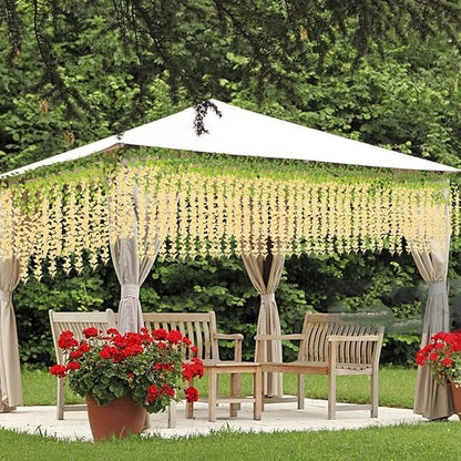 Artificial Flowers Hanging Flowers, Fake Wisteria Flower Garland Silk Vines - Image 2