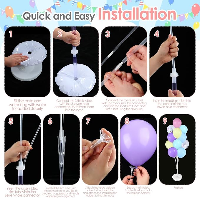 Aneco 4 Set Pastel Balloon Stand Kit - Image 5