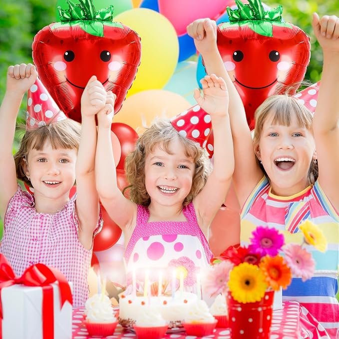 Kasyat 2 Set Strawberry Party Balloon Column Stand Kit Strawberry Red and Pink - Image 7