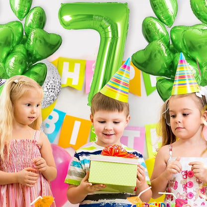 Green Number 7 Balloon 40 Inch, Big Large Foil Helium Number Balloons, Jumbo - Image 4