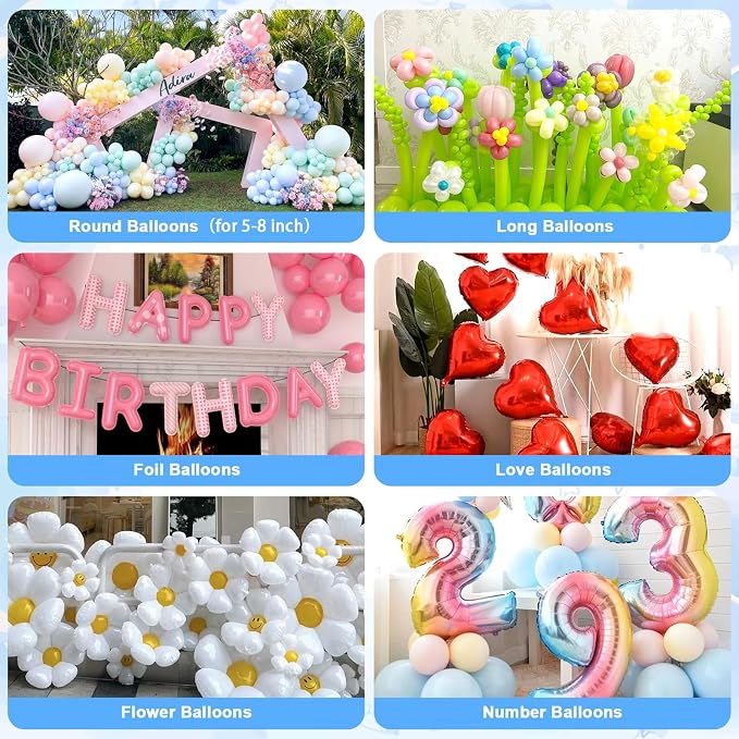 Balloon Pump Electric Air Pump for Long Balloon Inflator Blower Machine for - Image 5
