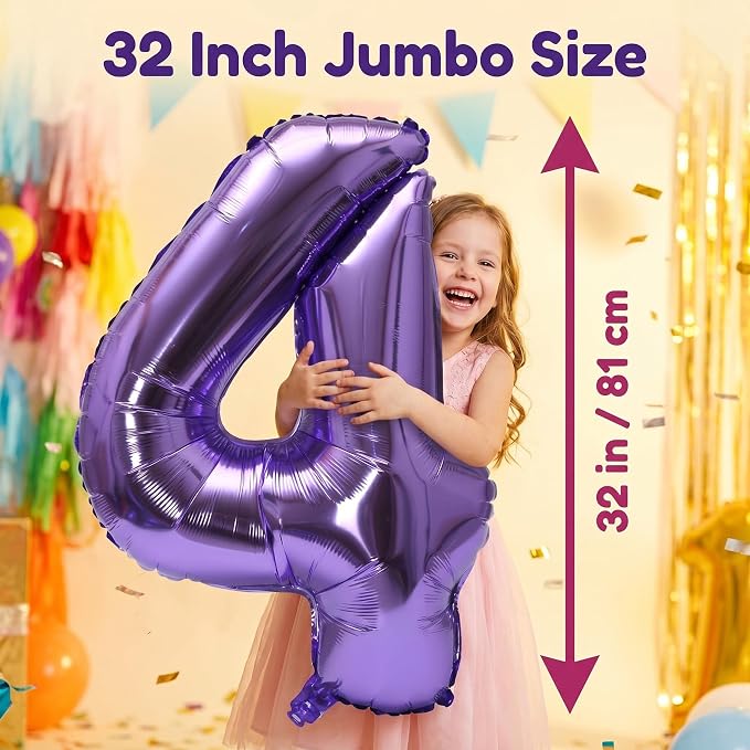 YPSelected 32 Inch Large Foil Helium Number Balloon Birthday Wedding Party 0-9 - Image 5