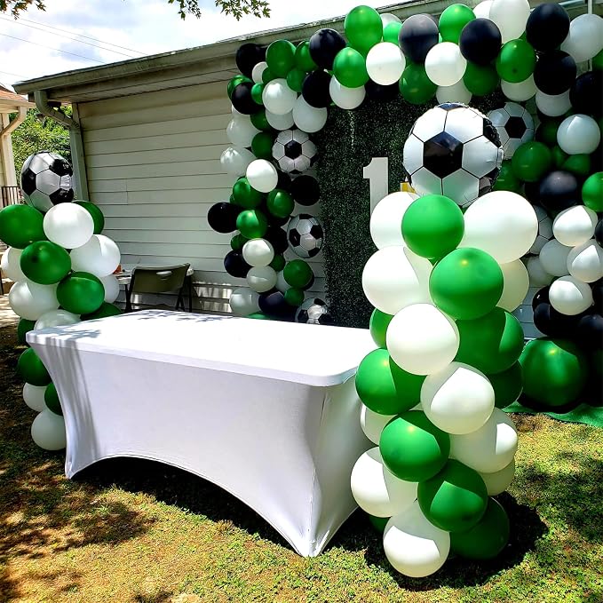 8Pcs Soccer Party Balloons, 18Inch Soccer Foil Balloons Football Shape Mylar - Image 5