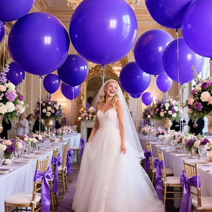 Purple Big Balloons 32pcs, 18 Inch Large Latex Giant Heavy Duty Balloons - Image 8