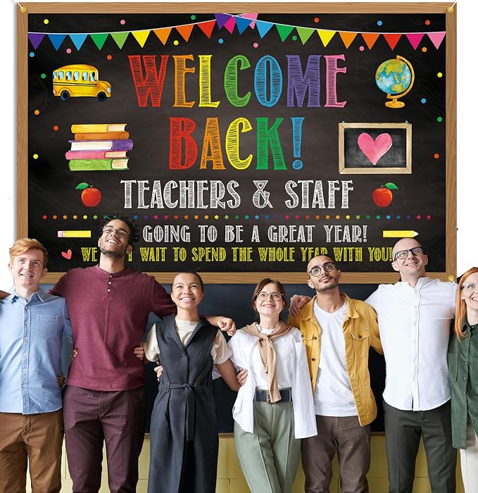 Welcome Back Backdrop Banner Back to School Backdrop Decoration First Day of - Image 4