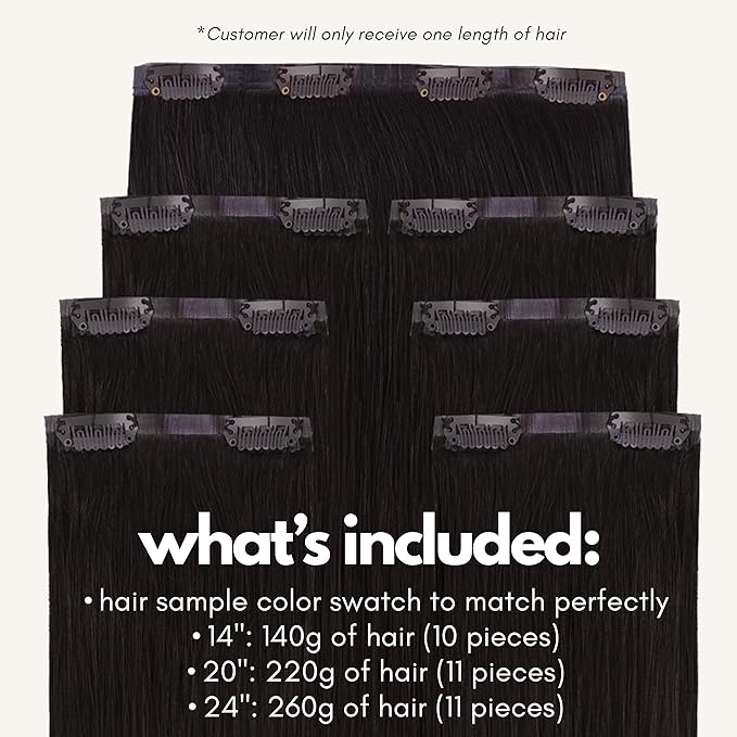 Irresistible Me Real Human Hair Extensions Clip Ins – 100% Human Hair Clip In Extensions for Length & Volume – Invisible Extension – Heat Resistant & Dyeable – Dark Brown, 20 Inches