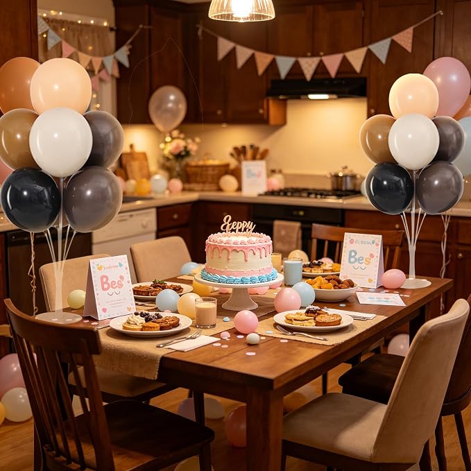 4 Sets Black Brown Nude Balloons Stand - Image 6