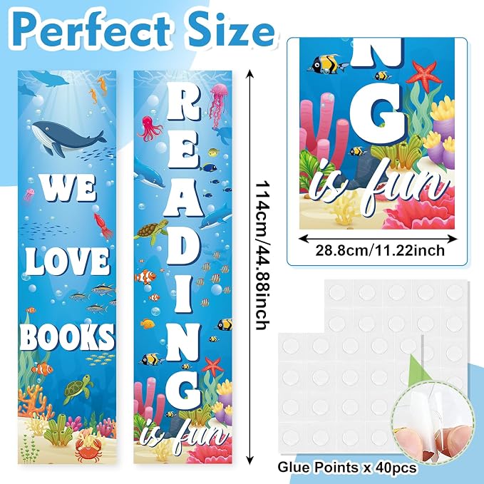 Sideim Classroom Reading Poster Decorations, Reading Sign - Image 2