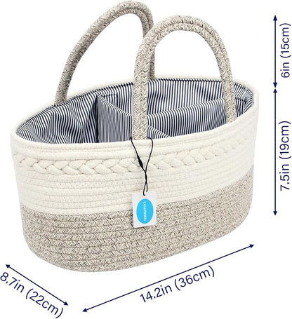 Casaphoria Caddy Organization Woven Cotton Rope Basket storage Caddy or Gift - Image 5