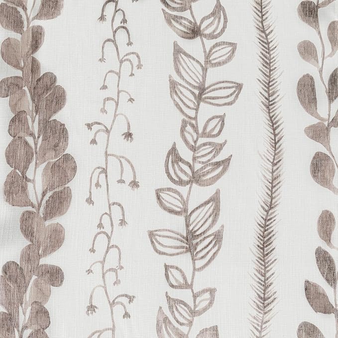 Brown Sheer Curtains 72 Inches Long 2 Panels Boho Curtains - Image 5
